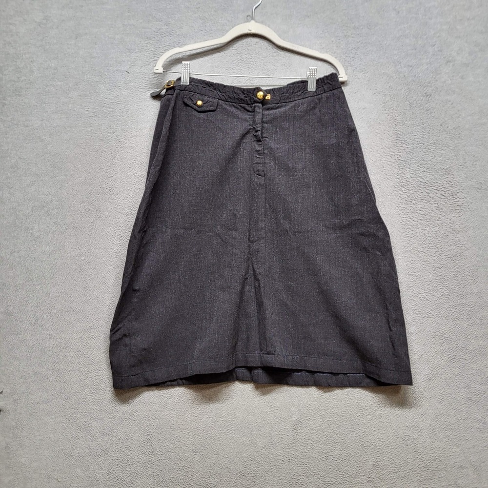 VINTAGE Lauren Ralph Lauren Women Skirt 10‎ Black Wool Pencil Career Modest